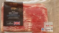 Dry cured unsmoked streaky bacon