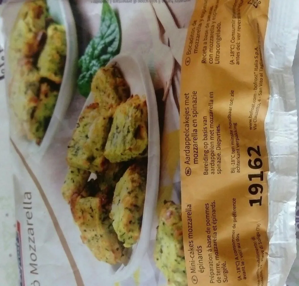 Mini gatto`mozzarella e spinaci