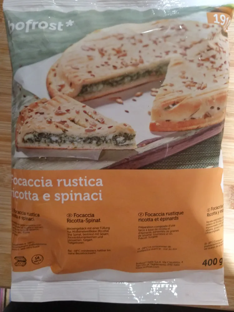 Focaccia rustica ricotta e spinaci