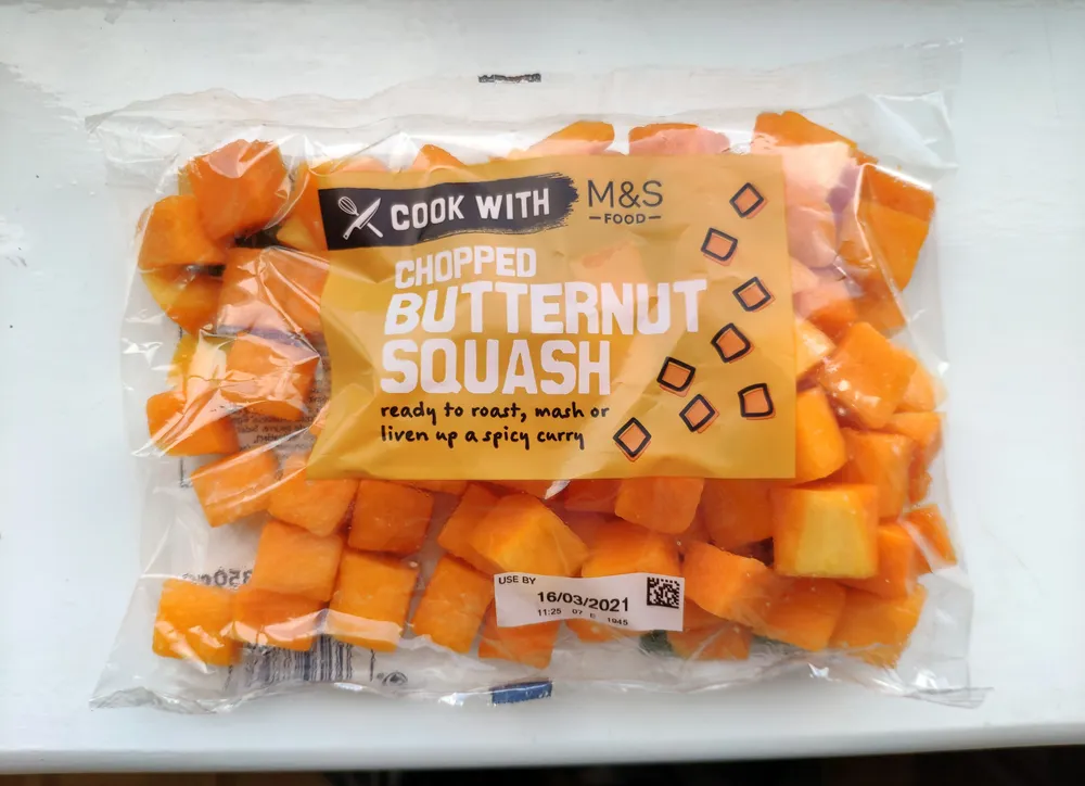 Chopped butternut squash