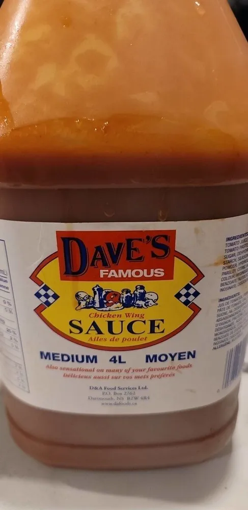 Dave's famous chicken wing sauce