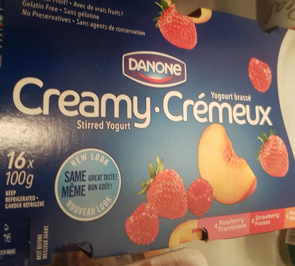 Yogourt Crémeux (fraises, Framboises, Bleuets, Fruits Des Champs)