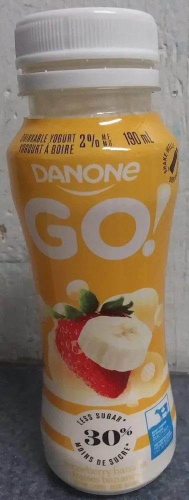 Yogourt à boire fraise banane
