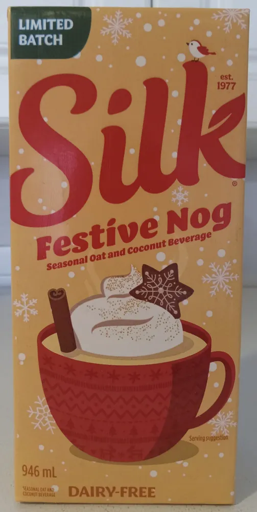 Holiday Nog, Seasonal Oat and Coconut Beverage