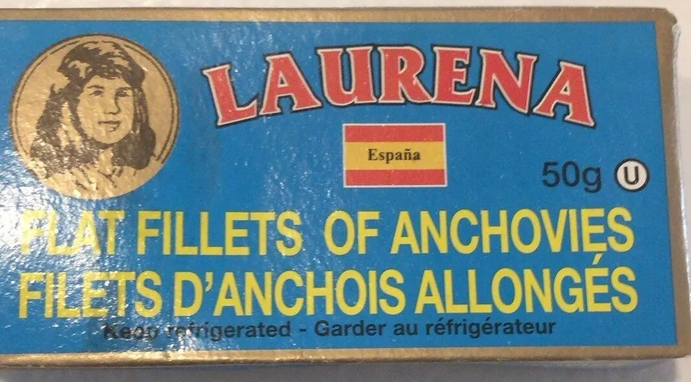 Flat fillets of anchovies