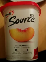 Yogourt pêche - Source 0% M.G.