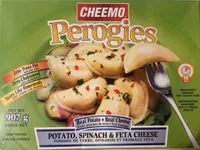 Perogies with potato,spinach&feta