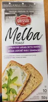 Melba Toast grains germés avec semences