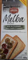 Toast melba huile d'olive et romarin