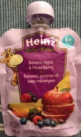Bananes, pommes et baies melanges compote bébé