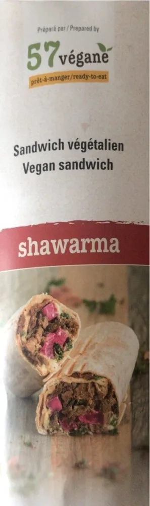 Sandwich végétalien Shawarma