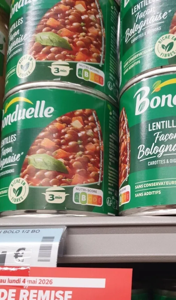 Lentilles façon bolognaise