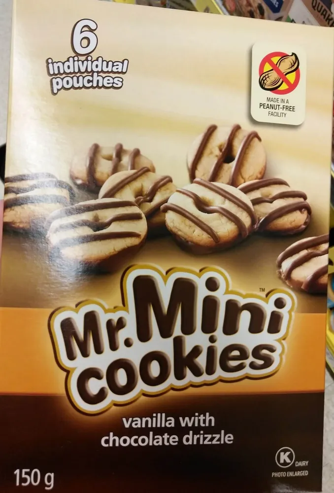 Mr. Mini Cookies Vanilla with Chocolate Drizzle