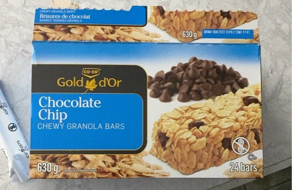 Chocolate chip chewy granola bars