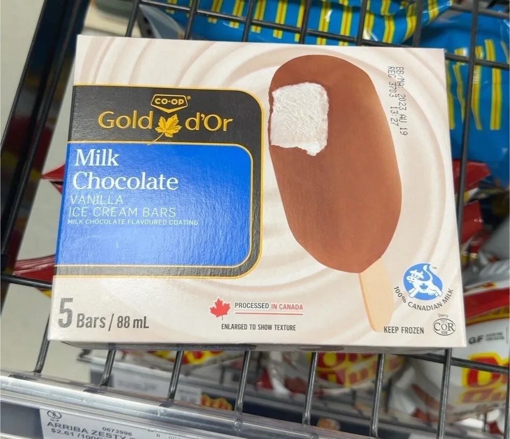 Vanilla ice cream bar
