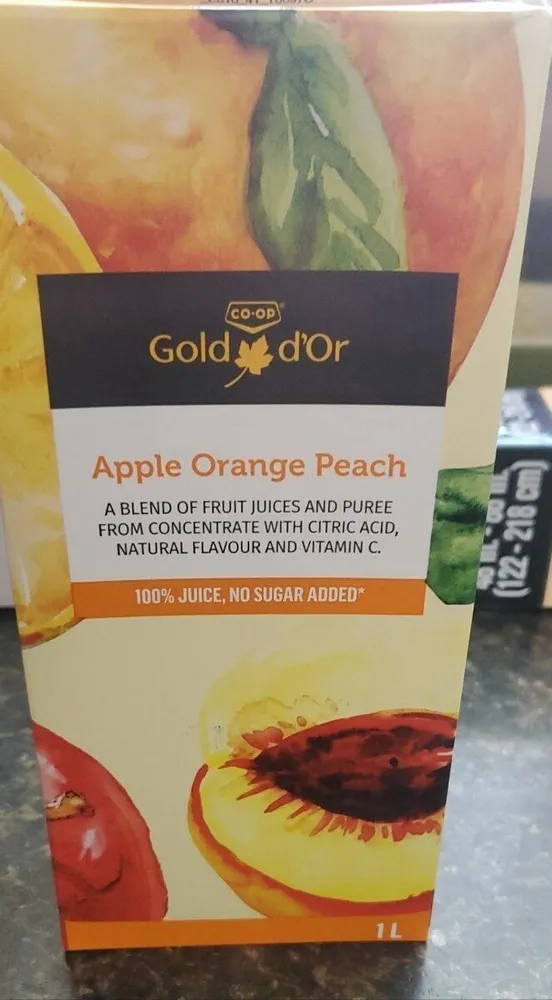 Apple orange peach