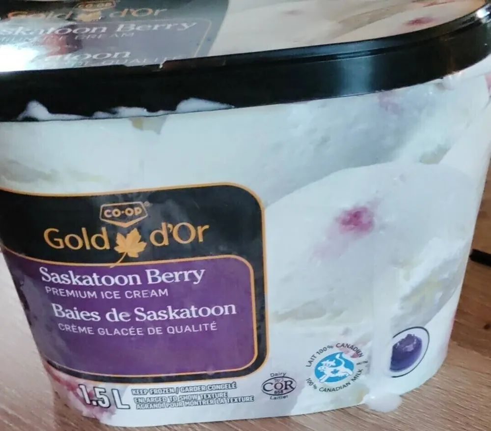 Crème glacée de qualité Baies de Saskatoon