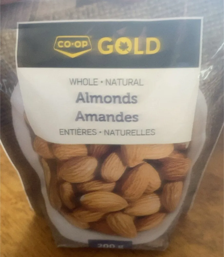 whole natural almonds