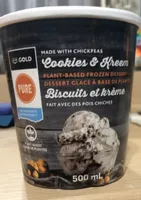 Cookies and cream plant based ice cream
