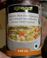Chicken, rice and vegetable soup