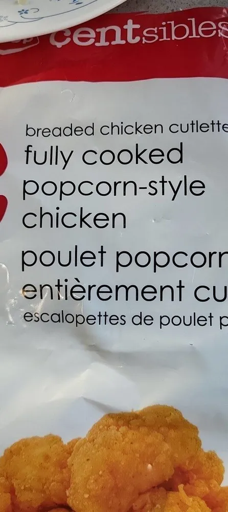 fully cooked popcorn chicken