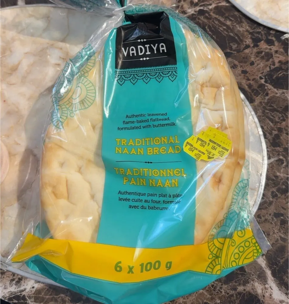 Traditional naan bread