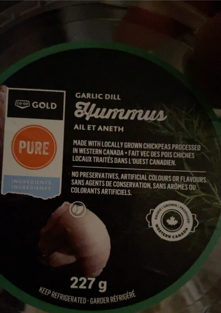 Garlic dill hummus