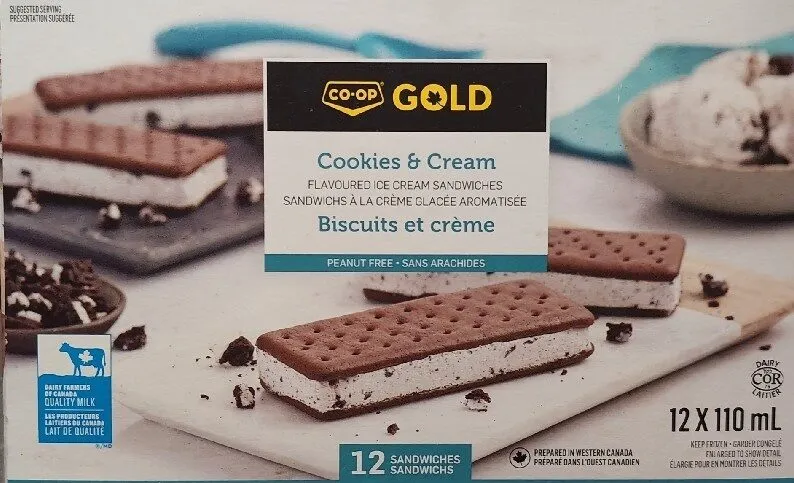 Cookies & Cream Ice Cream Sandwiches
