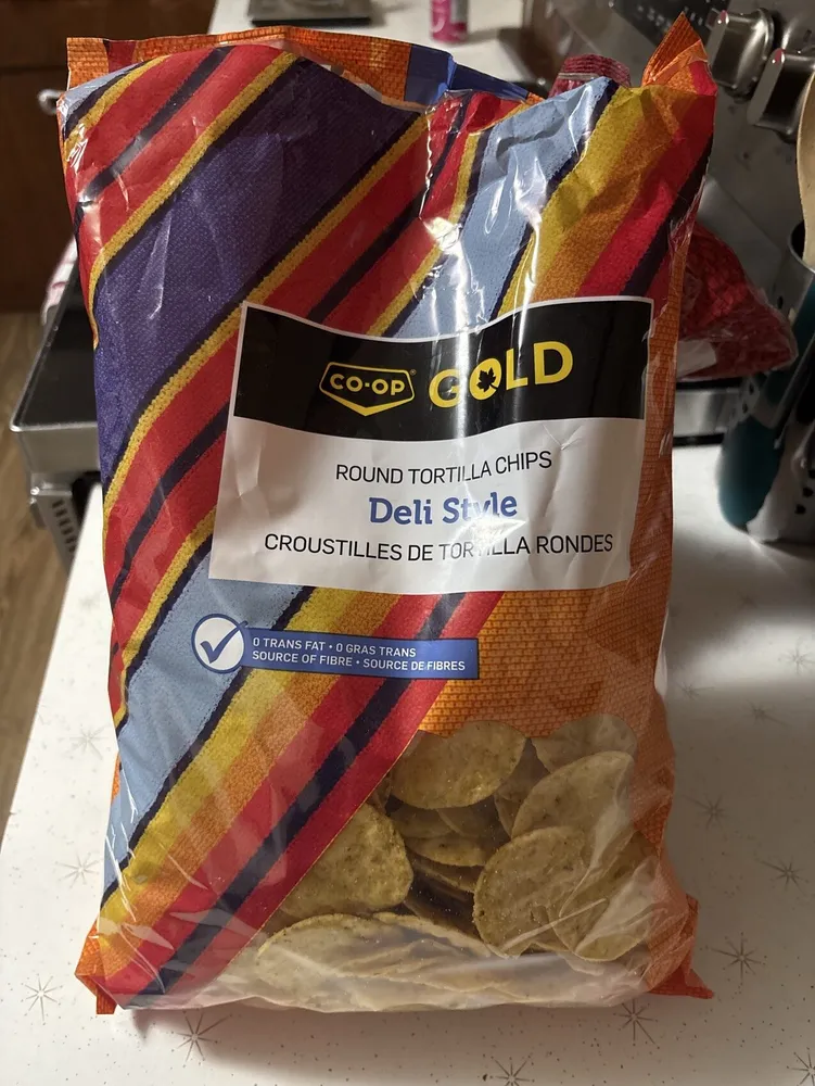 coopbgold round tortilla chips