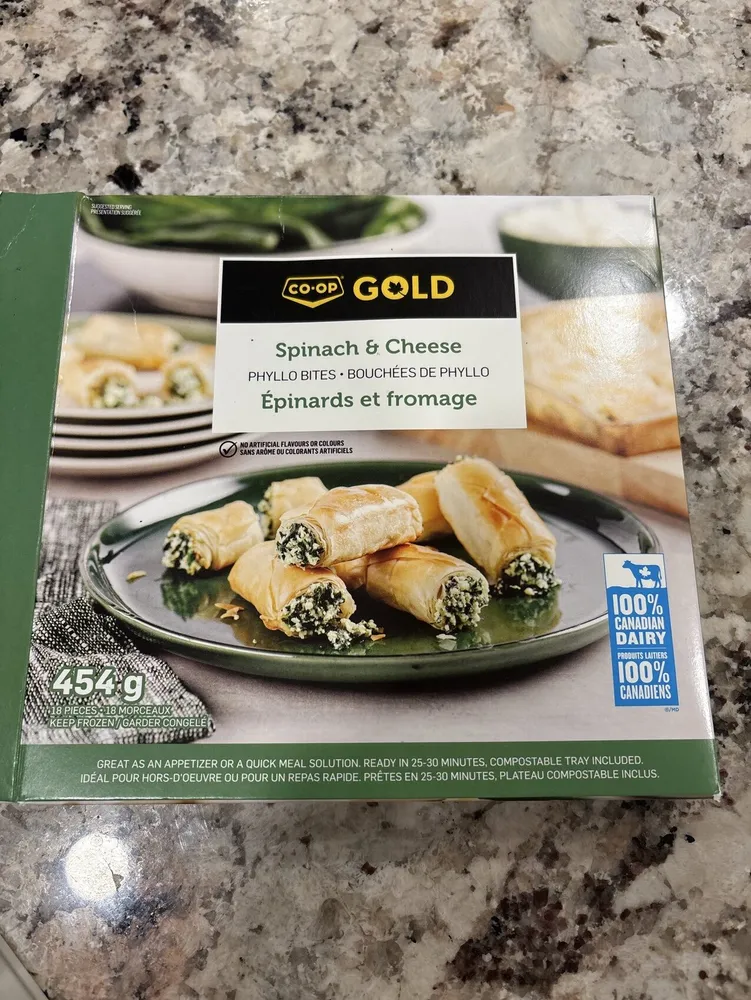 Spinach And Cheese Phyllo Bites