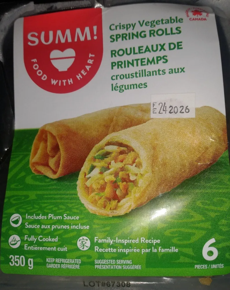Rouleau de printemps croustillants aux légumes