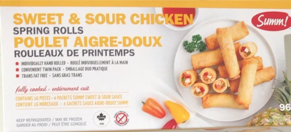 Rouleaux de printemps poulet aigre-doux