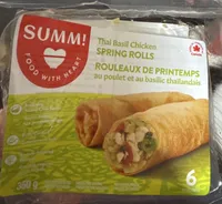 Thai Basil Chicken Spring Rolls