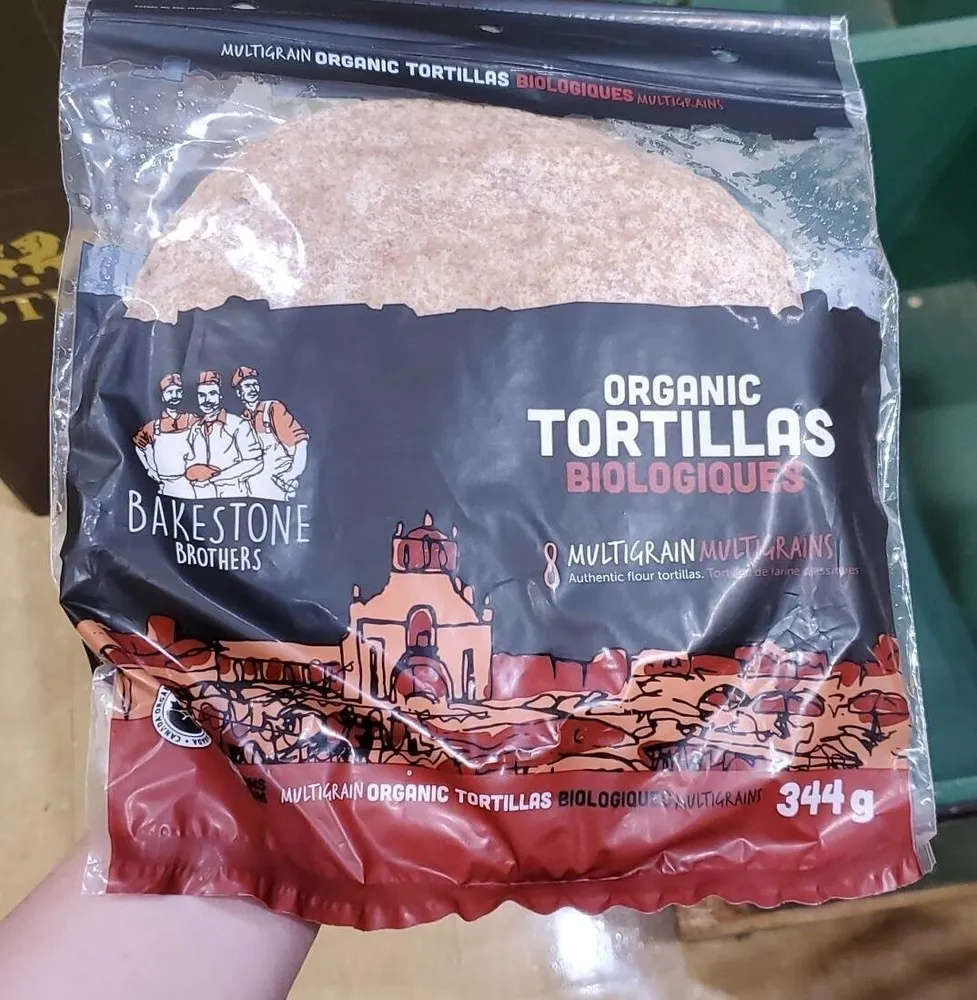 Bakestone Brothers organic multi grain tortillas