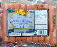 Harvest all beef BBQ Wieners