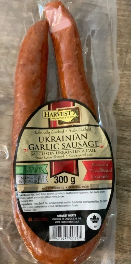 Ukrainian garlic sausage