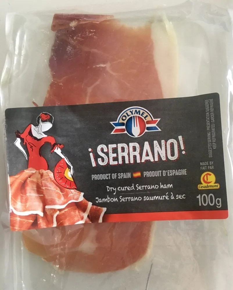 Jambon Serrano saumuré à sec