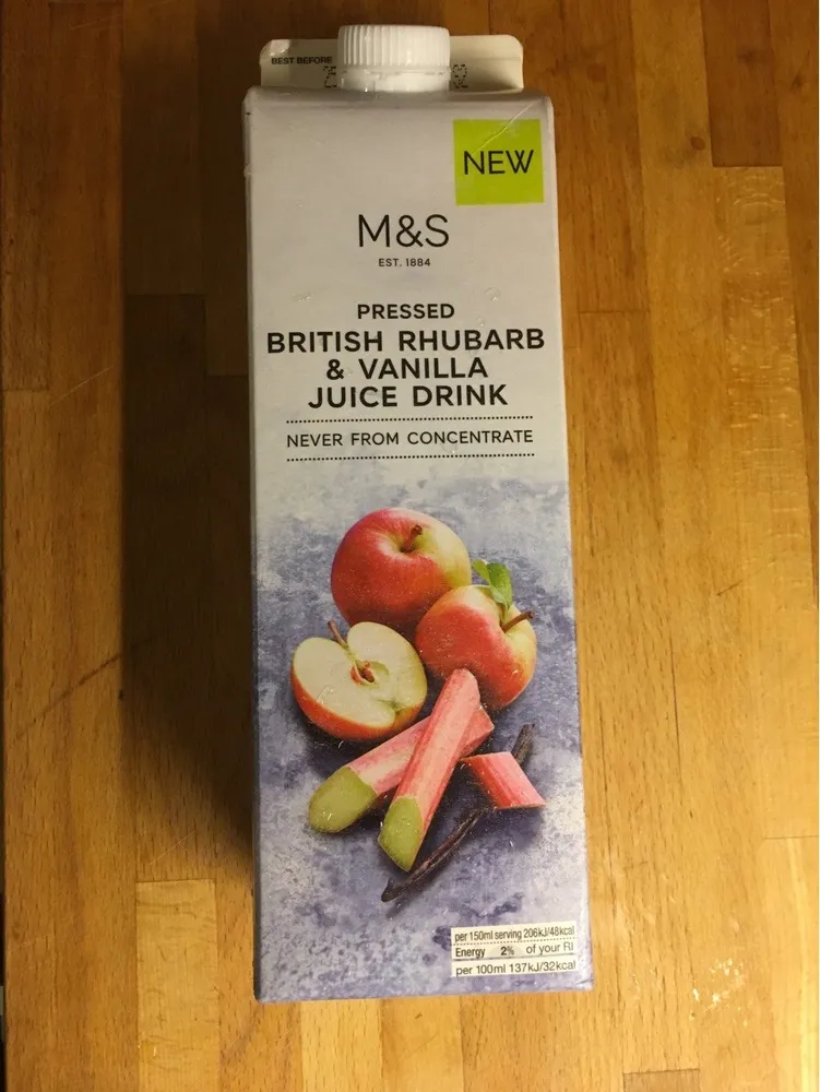 British rhubarb & vanilla juice