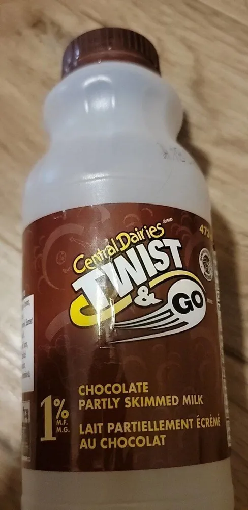 Twist and Go 1 percent chocolate partly skimmed milk