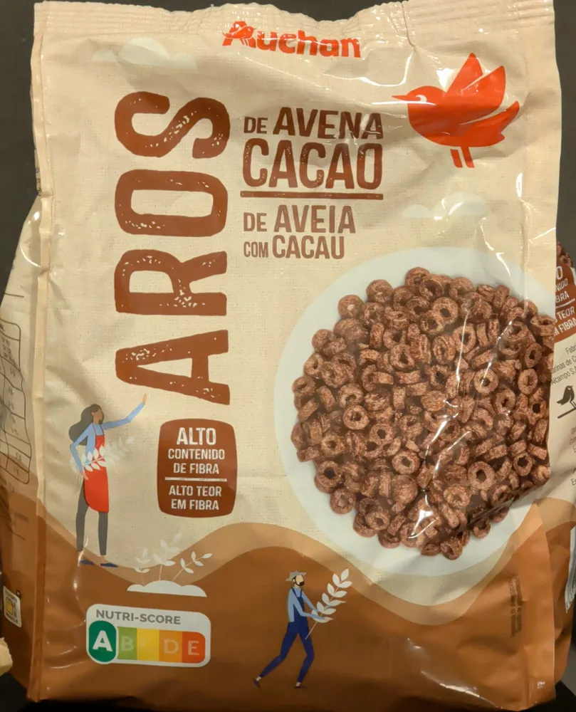 Aros de avena cacao / Aros de aveia com cacau