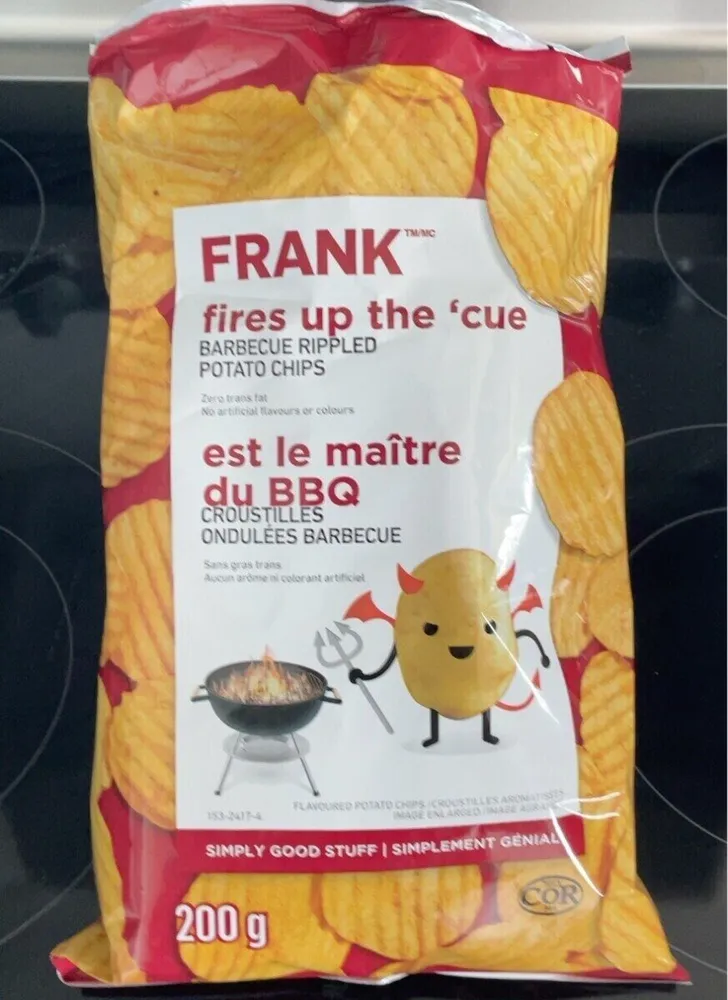 Croustilles ondulées barbecue