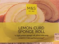 Sponge roll filled with lemon curd
