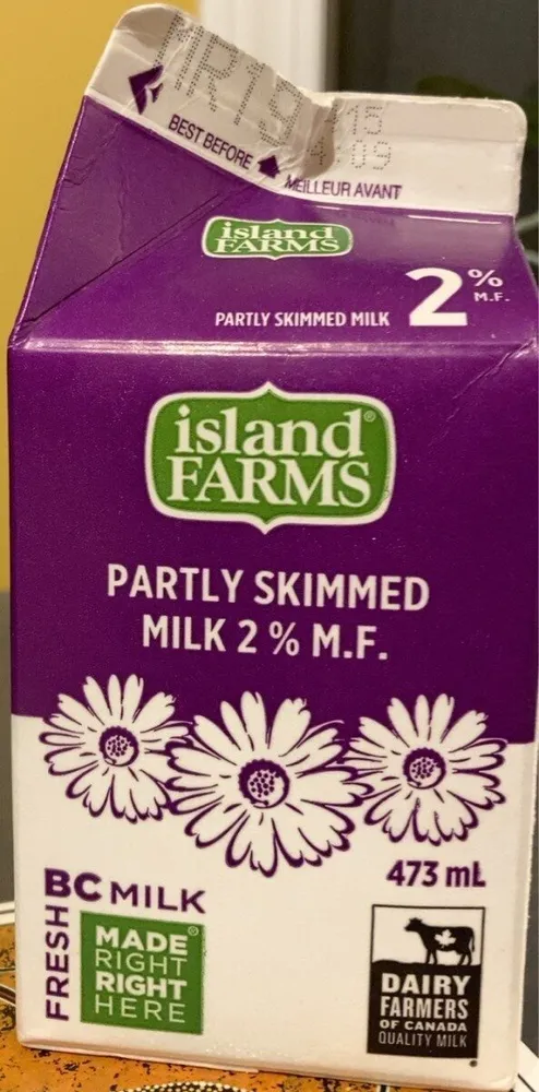 Partly skimmed milk
