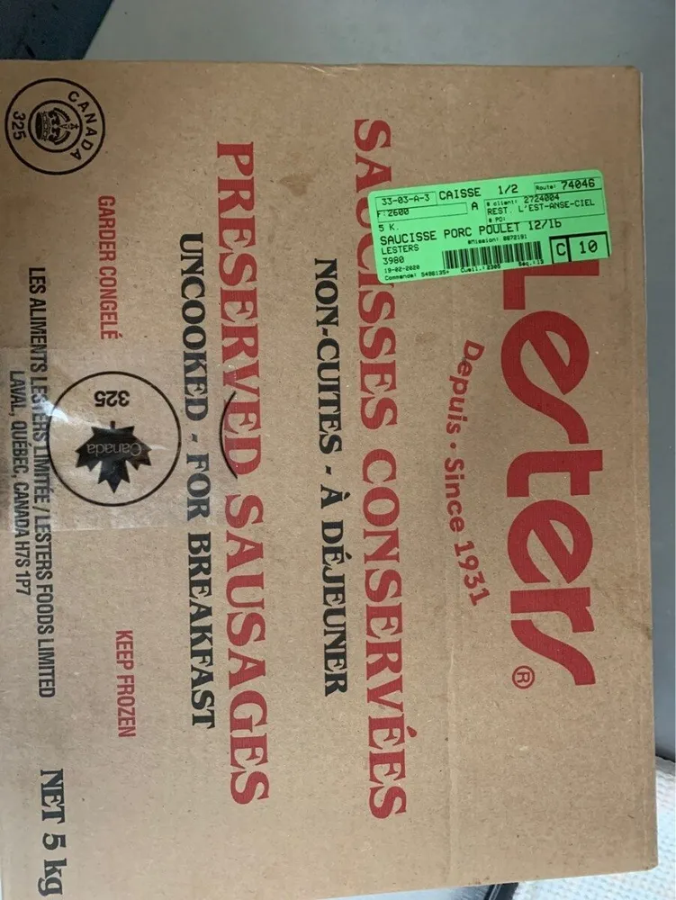 Saucisse a deheuner lesters
