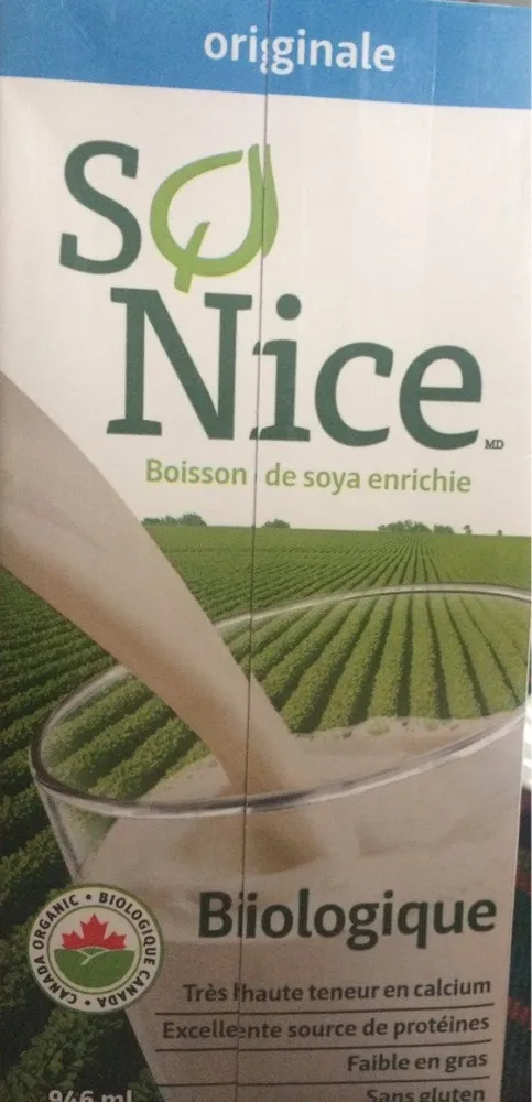 Boisson de soya enrichie