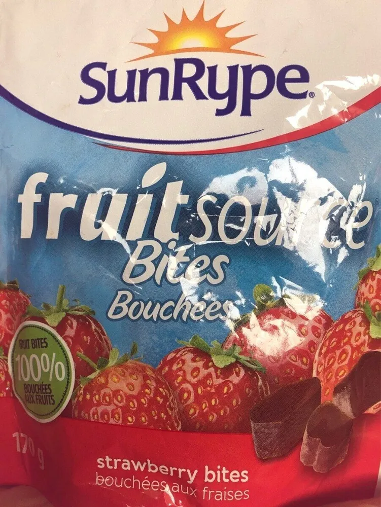 Apple Strawberry fruitsource Bites