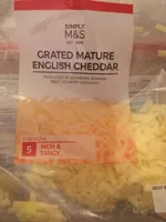 Grated mature english cheddar