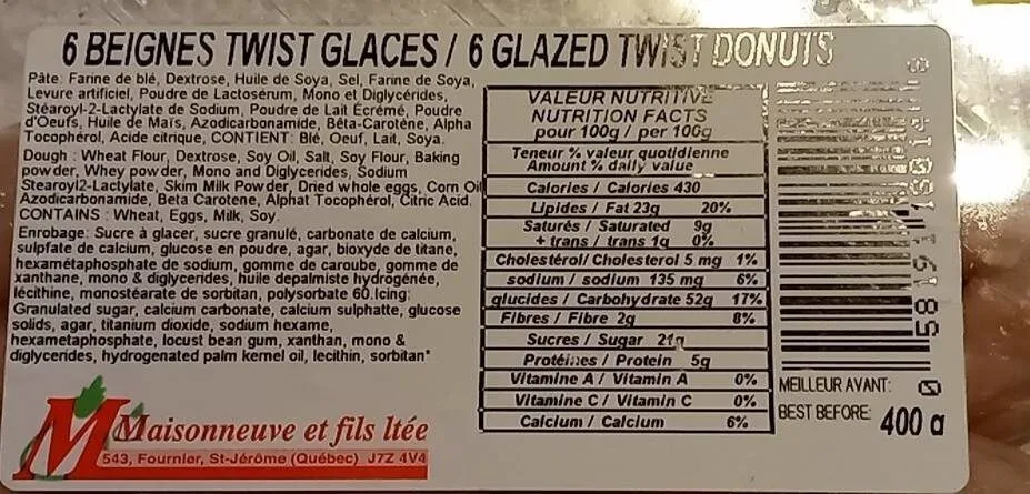 Beignes twist glacés