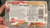 6 beignes creme framboise