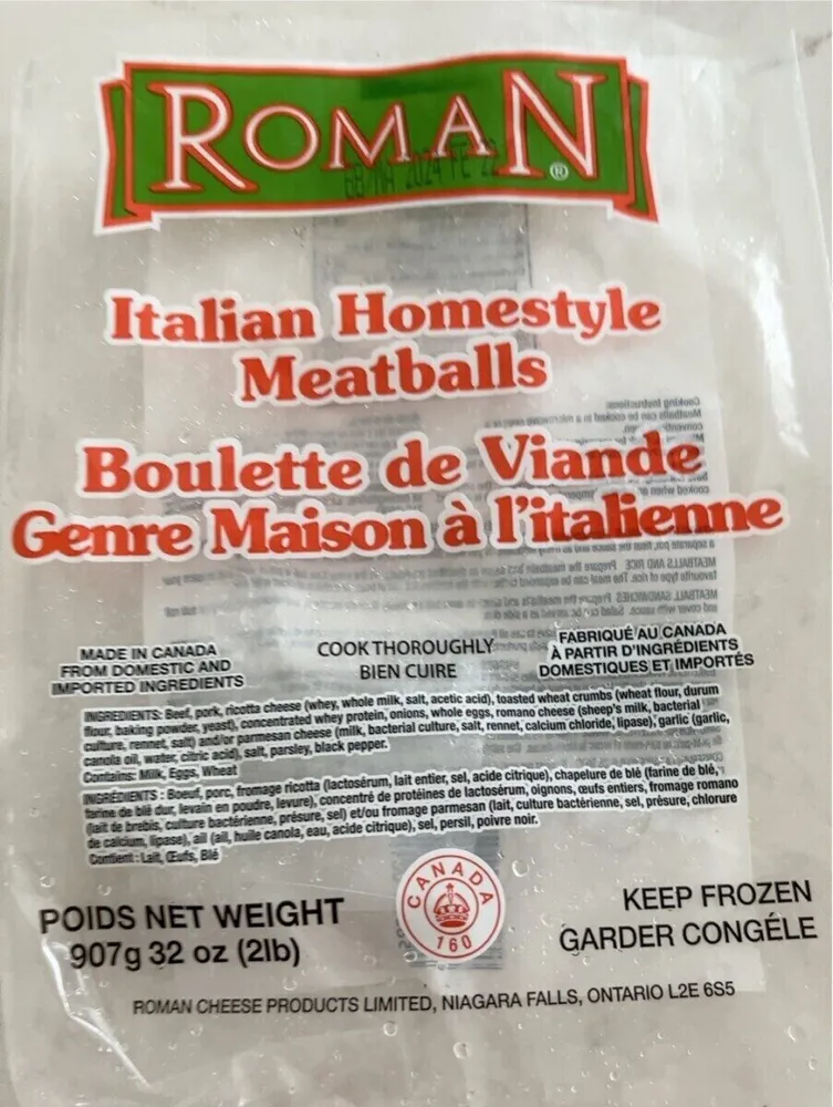 Italian homestyle meatballs